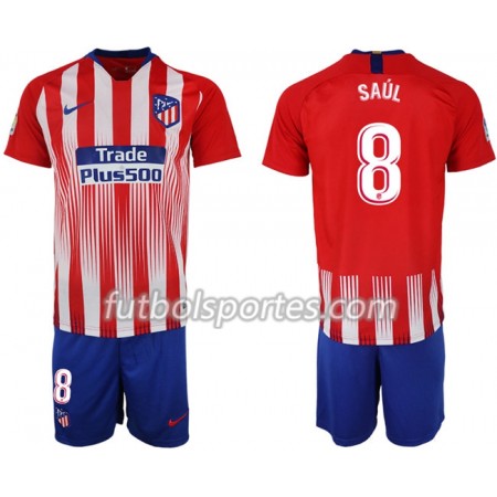 Camisetas Atlético Madrid SAUL 8 Niño Primera Equipacion 2018/2019